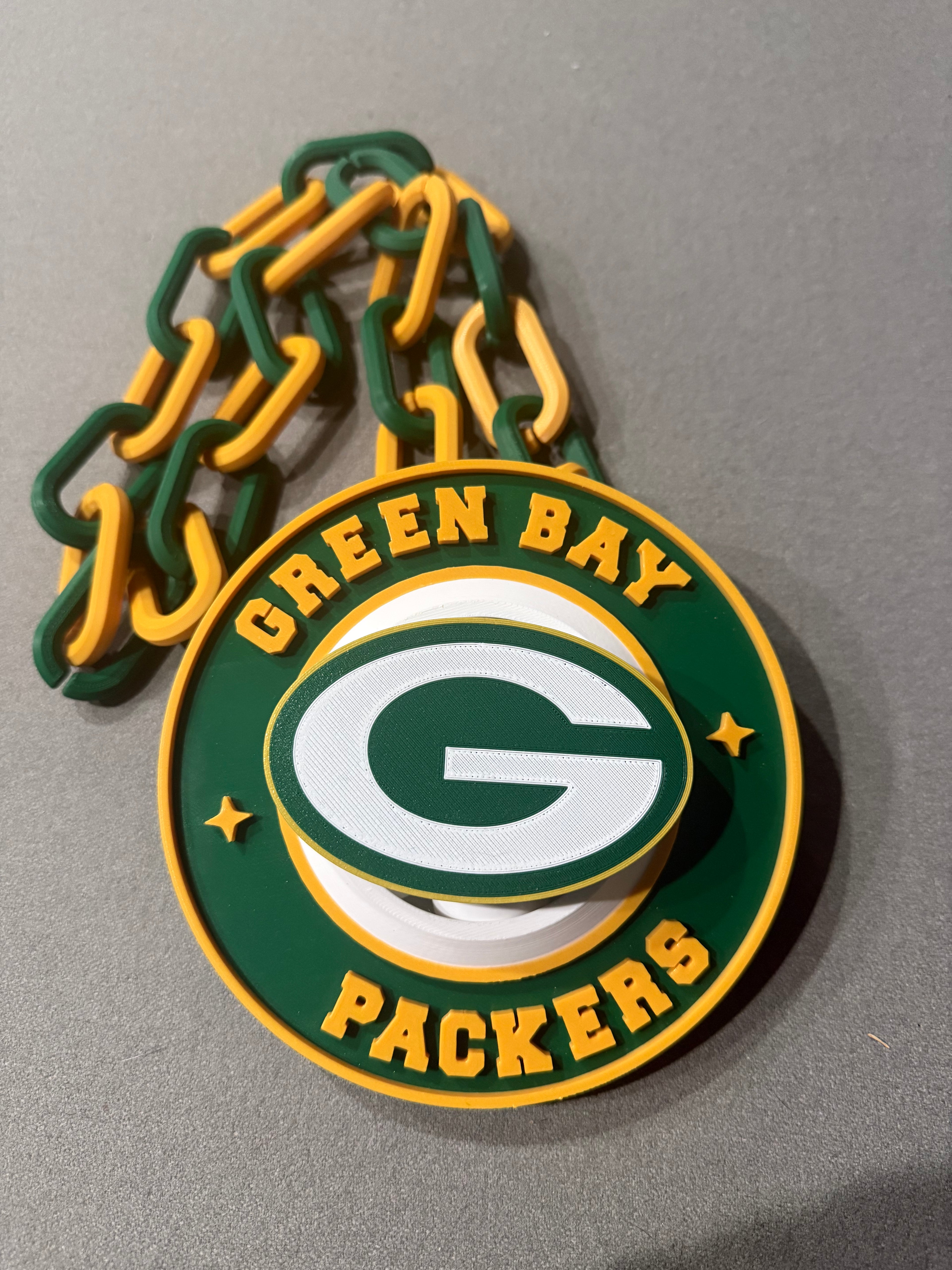 Custom 3D-Printed Spinner Chain | Personalized Team Spirit Hype Necklace | Custom Logo Fan Chain