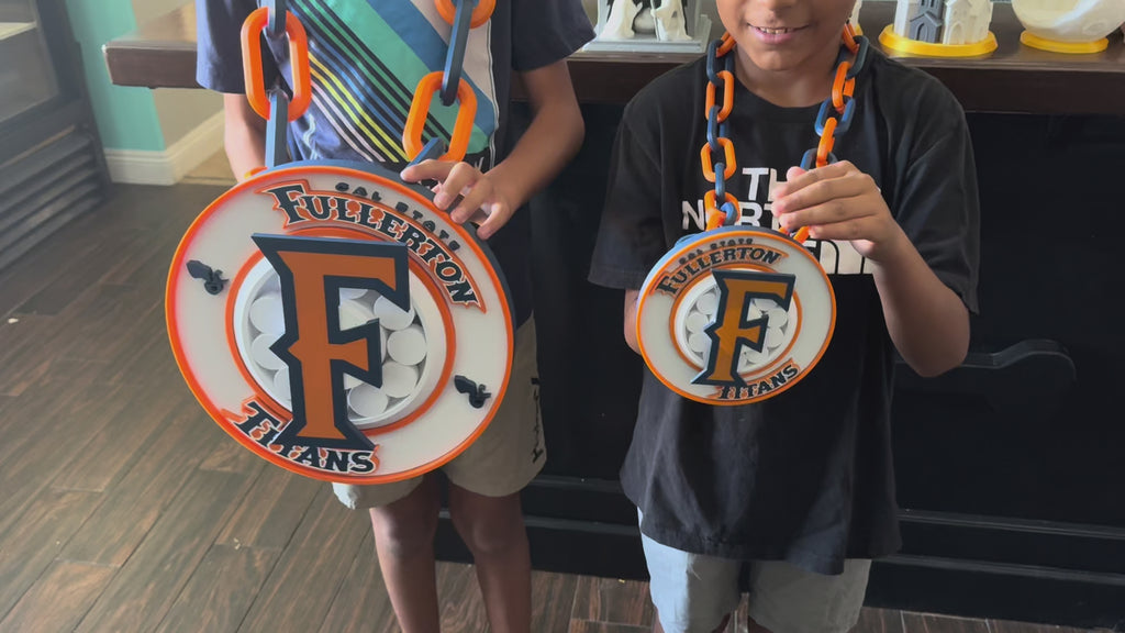 Custom 3D-Printed Spinner Chain | Personalized Team Spirit Hype Necklace | Custom Logo Fan Chain